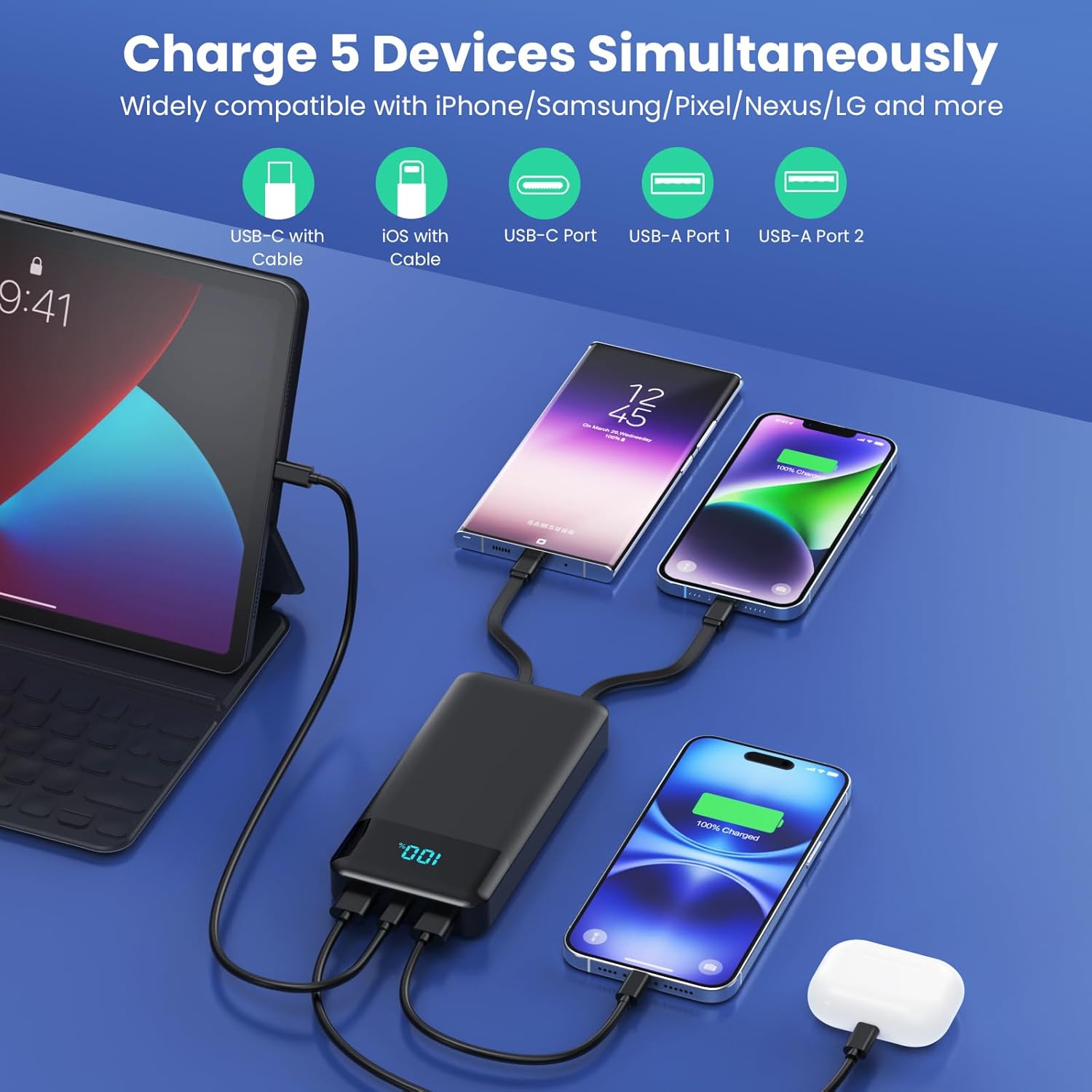 Portable Charger Power Bank 40800mAh