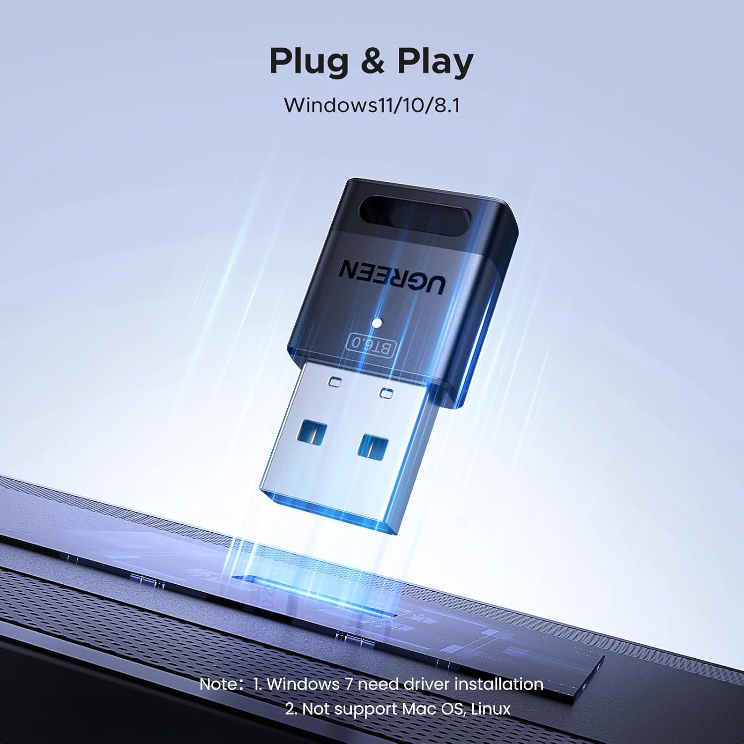 USB Bluetooth Adapter for PC, Bluetooth 6.0